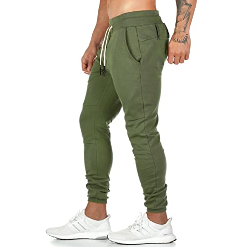 Gaocai Mens Joggers Lightweight Sweatpants Gym Trousers Tracksuit Bottoms Running Pants With Elastic Waist Green Xl #TOP2