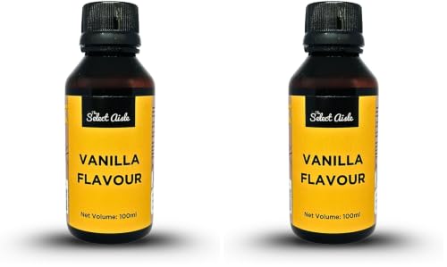 Image of The Select Aisle Vanilla Flavour Essence 100ml | Baking Essence for Cakes, Cookies & Desserts | Flavouring Agent for Frosting, Ice Cream & Beverages (Pack of 2)