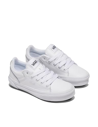 Vans Men's Seldan Shoe | Retro Tennis Inspired Sneakers for Fashion, Work & Everyday Wear, White/White, 9