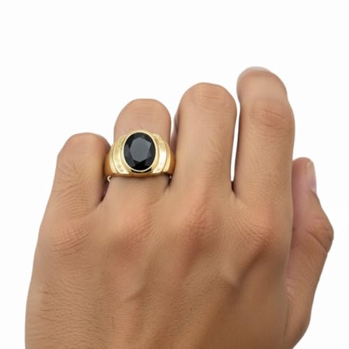 Image of 55Carat Choose Your Color Natural Birthstones 18 K Gold Plated Ring Bold Statement Jewellery Sizes 4-13