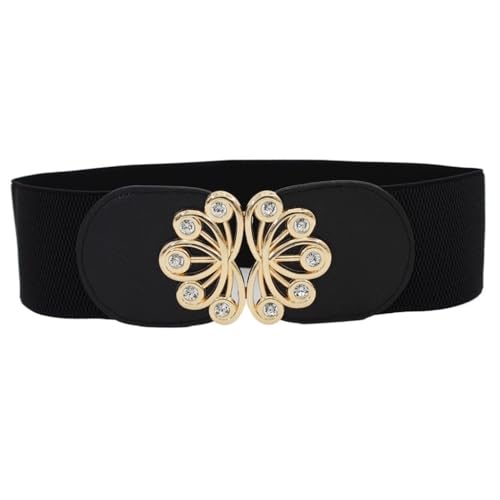 Wide Waistband Women's Decorative Dress Coat Waist Closure Versatile Buckle Elastic Elastic Waistband