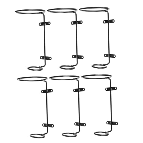 Ipetboom 6 Piezas Soporte de Pared para Vino de Hierro Estante Colgante para Botellas Diseño Moderno y Robusto para Almacenamiento Seguro y Decoración Elegante Hogar