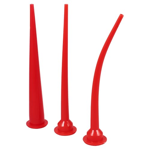 WRITWAA Kit de calafateo con 3 boquillas aplicadoras de sellador en PP, puntas ancha, fina y curva para uso en proyectos DIY para aficionados al bricolaje