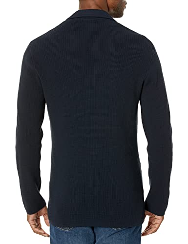 A|X Armani Exchange Mens Textured Knit Classic Jacket Casual Blazer, Navy, Small Us #TOP1