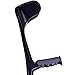 Forearm Crutches Non Slip Adults Telescopic Crutches Open Cuff Crutches Medical Walker Rehabilitation Crutches,Black (Color : Black)