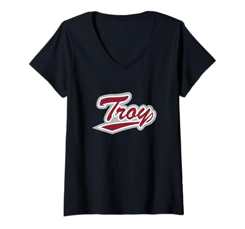 Womens Troy University Trojans | Official NCAA Merch | PPTROY01 V-Neck T-Shirt
