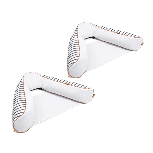 Big Joe Lux Bali Sling Pool Float 2 Pack, Black and White Cape Stripe, Premier Mesh, Durable UV Protected Polyester Blend, No Inflation Needed