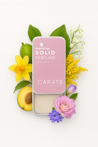Image of Plant-Based Solid Perfume - Alcohol-Free Oud & Nomade - Non-Oily, Powerful Natural Scent for All Genders (CARATE)