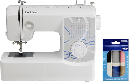 Brother XM3700 Sewing Machine, 37 Built-in Stitches, 5 Included Sewing
