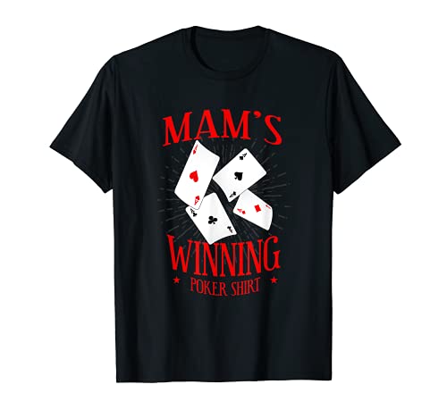 Mam's Winning Poker Shirt Spieler Mama Glücksspiel Mama Casino T-Shirt
