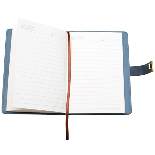 Image of STORE 2508 Vintage Finish Lock Diary with 3-Digit Metal Combination Lock | A5 Retro Codebook Journal | PU Leather Notebook with 230 Pages | Secret Password Diary for Writing Notes Gifts (Blue Retro)