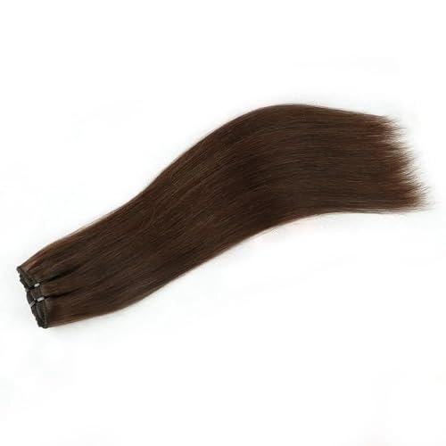 Extensiones de cabello humano clip 8 piezas 120g liso marrón de 20 pulgadas 6