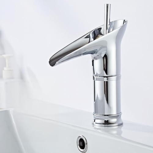 Xiraivke 洗面台 蛇口 アンティーク レトロ 混合水栓 ワンホール 取り付け 簡単 冷? セラミック カートリッジ 台上用 真鍮製 シングルレバー