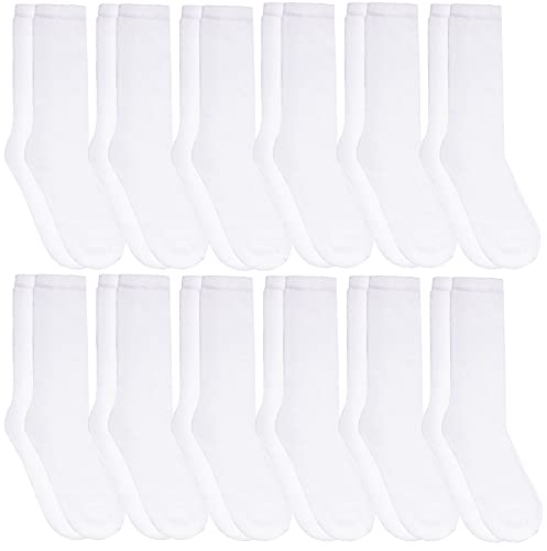 12 Pairs of Yacht & Smith Men's Value Pack of Ring Spun Cotton Crew Diabetic, Nephropathy Socks