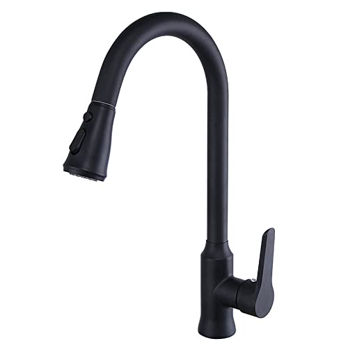 Robinet d'évier de cuisine à manche unique avec jet double orientable