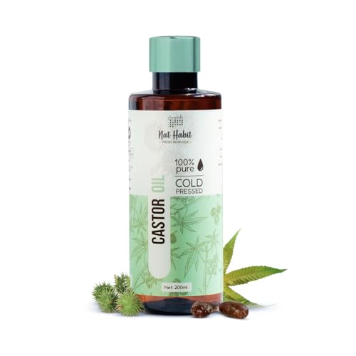 Nat Habit Cold Pressed 100% Pure Castor (Arandi) Oil for Skin & H...