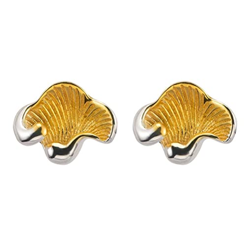 Boucles d'oreilles ginkgo femme argent S925 bijoux style chinois
