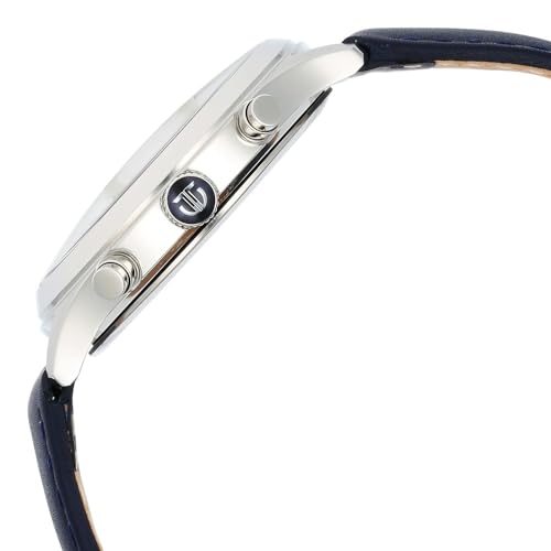 Image of Titan Sapphire Quartz Multifunction Grey Dial Blue Leather Strap Watch for Men - NT1874SL02