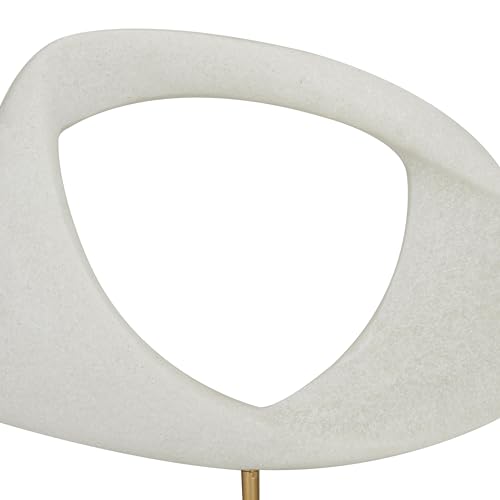 Escultura Decorativa Abstracta Polystone con Base de Mármol 12" x 3" x 13" miniatura 4
