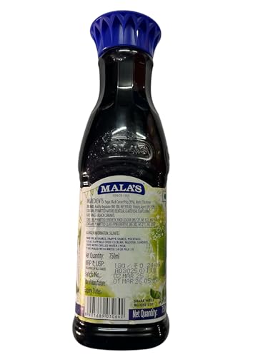 Image of Mala's Crush Black Currant, Ml Pet Bottle, 750 Millilitre, No Artificial Colors