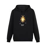 40% Polyester, 60% Cotton AGUST-SIXTEEN Men\'s Silversun Pickups Burst Long Sleeve Hooded Sweatshirt Hoodies with Drawstring Pockets Black XL