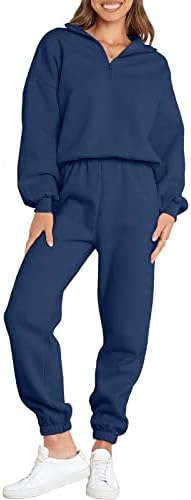 Prinbara Womens Half Zip Pullover Long Sleeve Sweatshirt Jogger Pants Lounge Sets 2 Piece Outfits Sweatsuit with Pockets Prinbara Womens Half Zip Pullover Long Sleeve Sweatshirt Jogger Pants Lounge Sets 2 Piece Outfits Sweatsuit with Pockets