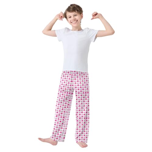 senya Pajama Pants Sleep Pants Pink Cherry Seamless Summer for Age 6-143