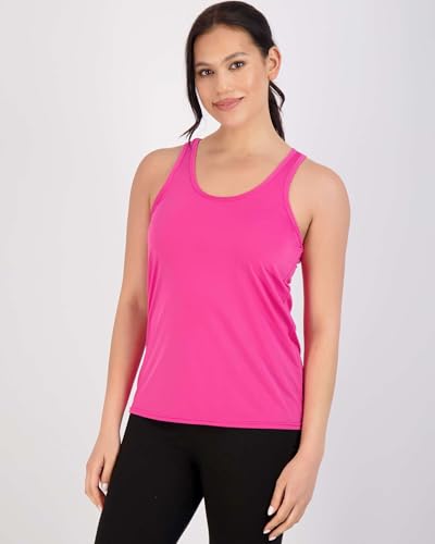 Image of Real Essentials 5-Pack Women's Racerback Tank Top Dry-Fit Athletic Performance Yoga Activewear (Available in Plus Size)