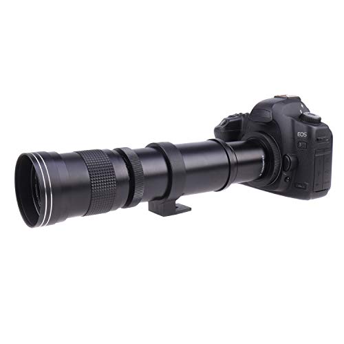 Image of 420-800mm F /8.3-16 Telephoto Zoom Lens with 2 X Teleconverter Lens and T2 /T to EOS EF Mount Adapter for Canon EOS Rebel T1i T6 T6i T7i 5D 5DII 5DIII 6D 7D 7DII 70D 77D1200D 1300D Cameras