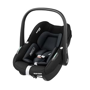 Maxi-Cosi Pebble S i-SIze, Baby Car Seat, 0 – 15 Months, 0 – 13 kg, 40 – 83 cm, Lightweight Car Seat Newborn, Click & Go Installation, G-CELL Side Impact Protection, Baby-Hugg Inlay, Tonal Black