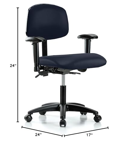 Image of Perch Multi-Task Office Chair with Adjustable Armrests | Desk Height 17-22 inch | Imperial Fabric
