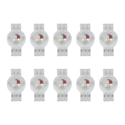 Xiniy 10 Uds 3X3W de Alta Potencia RGB Rojo Verde Azul LED LáMpara Luz LáMpara de Ahorro de EnergíA Bombillas de Cuentas 6PIN 45MIL 3W Chip de Alta Potencia
