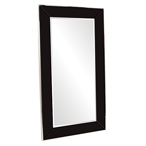 Round Style Wood Cheval Floor Mirror, Espresso