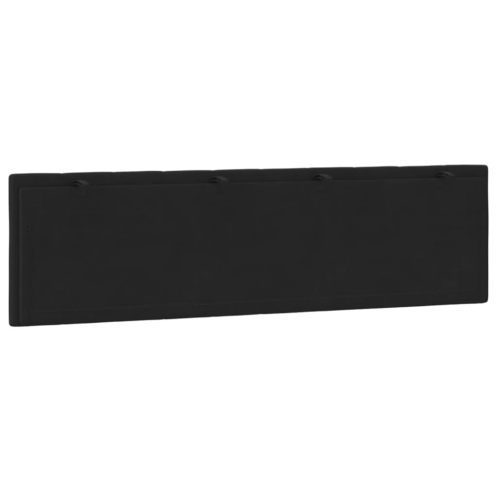 Genérico Cabecero de Cama Acolchado Hanko Terciopelo Negro 180 cm, Cabeceros y pies de Cama Negro,374683