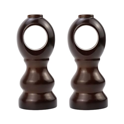 Crapyt 2 PCS Curtain Rod Bracket Wood Curtain Rod Bracket Wood Curtain Rod Holder for living room, bedroom, dining room 1.93