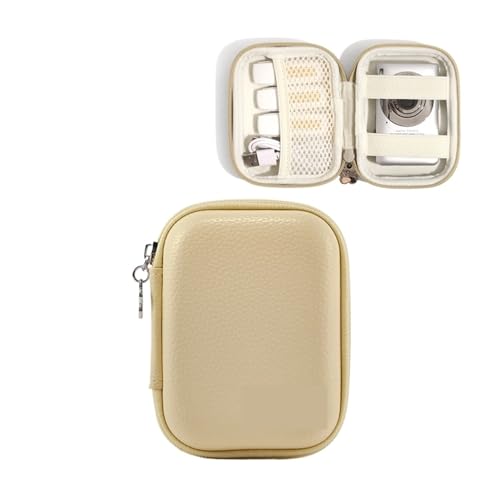 Étui appareil photo portable antichoc en cuir PU khaki haut de gamme