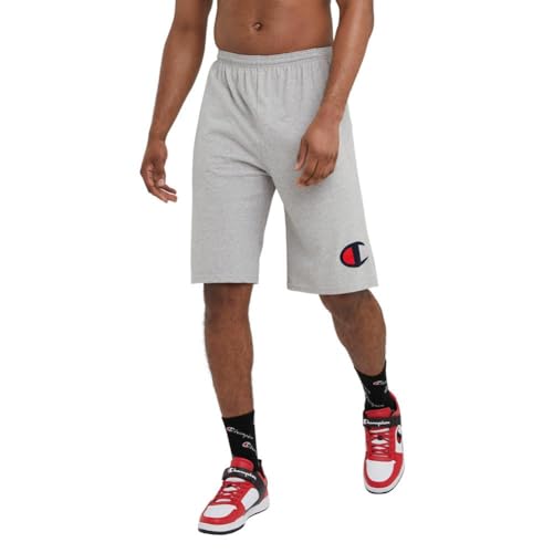 Image of Champion Men Graphic Lounge Short,Standard Fit,7 inch Inseam,Script Logo,Lightweight 100% Cotton Jersy,Available Regular,Big,Tall