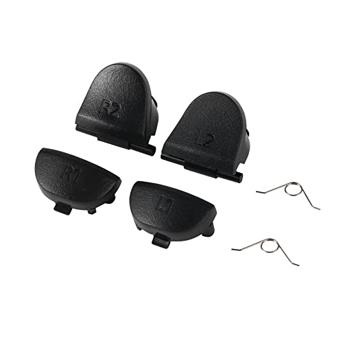 Ashley GAO 6 pièces de réparation de Manette de Jeu remplacent Les Boutons R1 L1 R2 L2 déclencheurs pour Dualshock 4 pour contrôleur PS4 Accessoires électroniques, Noir Cover