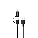 Produktbild Ozaki OT227BK O!Tool V2 MFI zertifiziertes Lightning & MicroUSB Lade-und Synchronisationskabel (1m) für Apple iPhone/iPad/iPod & MicroUSB Geräte (z.B. Apple iPhone X/8, Samsung Galaxy S6/S6 Edge/Note 5, HTC One M9) - schwarz