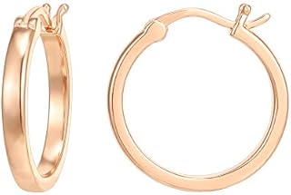 PAVOI 14K Gold Plated 925 Sterling Silver Post Lightweight Hoops | Gold Hoop Earrings for Women