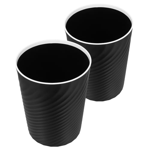 Gadpiparty Pequeño lata de basura lata de basura baño desperdiciar reciclar diminuto bote de basura interior bote de basura de cocina botes de basura páginas Black