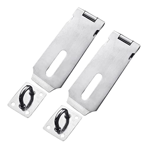 DOITOOL Door Latches Hardware 2pcs Padlock Hasp Latch for Shed Cabinet Attic Doors