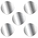 5 Pezzi Placche Metalliche Adesive per Cellulare, Placche Metalliche per Universale Porta Cellulare da Auto Supporto Telefono Magnetico, argento