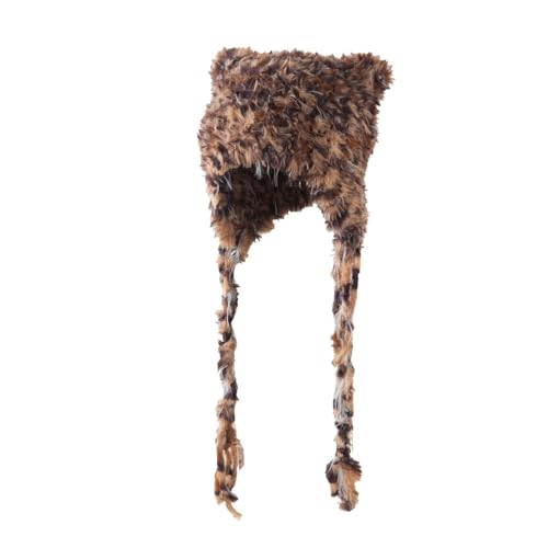 Bonnet d'hiver en tricot pour femme avec doublure pelucheuse et oreilles de chat HEYANN