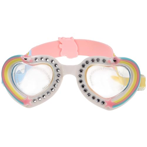 Gogogmee Heart Shape Swimming Goggles for Boy Girl Swim Eyewear for Toddlers Boy Girl Comfortable Elastic Strap for Ages No Leak Design for Pool Fun
