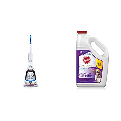 Hoover PowerDash Pet Compact Carpet Cleaner Machine, Lightweight, FH50700, Blue Paws & Claws Deep Cleaning Carpet Shampoo, Concentrated Machine Cleaner Solution