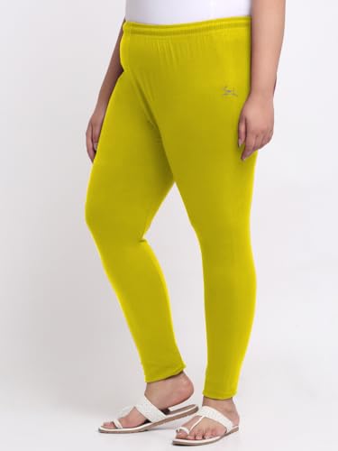 Image of Soft Cotton Ankle Lenght Solid Regular and Plus 35 Colours Leggings for Womens and Girls (Sizes :- M to 6XL)