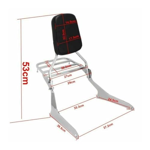 Support de porte-bagages arrière XVS1300A Midnight Star avec coussinet de dossier