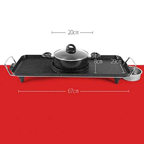 Máquina eléctrica para hot pot y grill con recubrimiento antiadherente miniatura 2