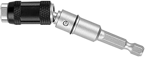 Magnetic Pivot Drill Bit Holder, Quick Release Drill Bit Holder, Adjustable Change Pivot Screwdriver Bit Holder,for Tight Spaces or Corners (Silver) Cover